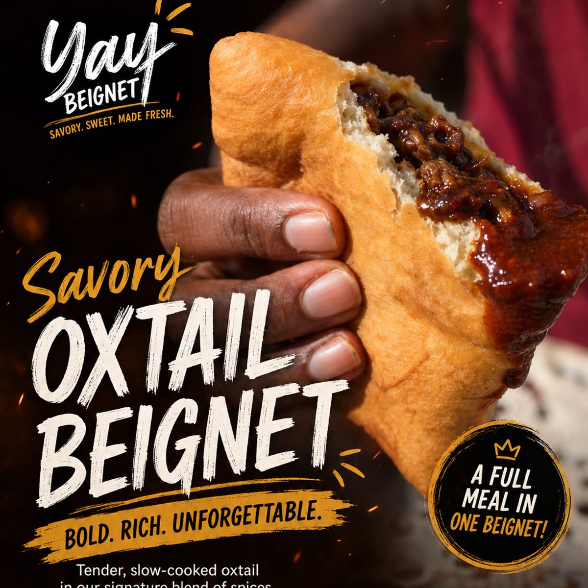 Fresh Beignets. Savory Stuffed Beignets. Ethiopian Coffee.
